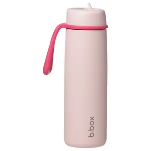 B.BOX Nerezová termolahev s brčkem 690 ml - pink paradise