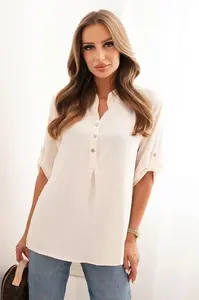 Kesi Włoski Halenka s delším zadním dílem světlé béžové