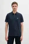 Bavlněné polo tričko Barbour Hingham Polo Shirt pánské, tmavomodrá barva, MML1458