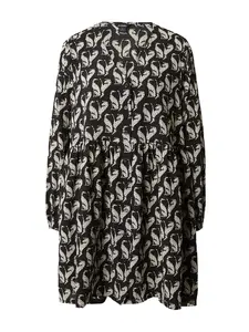 Monki Šaty  krémová / čierna