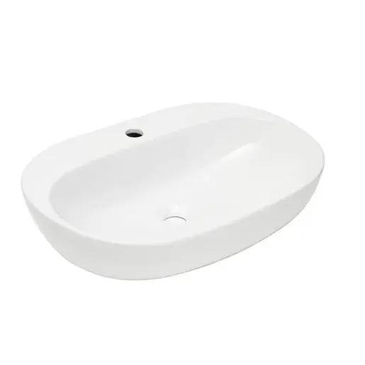 Umývadlo na dosku, závesné SAT Infinitio 60x40,5 cm otvor pre batériu uprostred SATINF60402