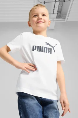 Dětské bavlněné tričko Puma ESS No. 1 Logo Tee bílá barva, s potiskem, 684930