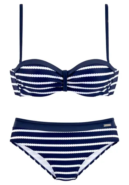 LASCANA Bikiny  námornícka modrá / biela