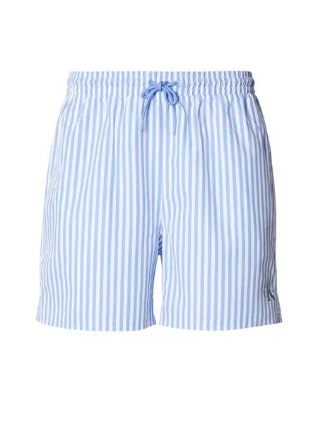 Calvin Klein Swimwear Plavecké šortky  svetlomodrá / čierna / biela