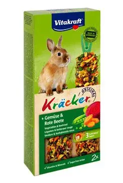 Vitakraft Rodent Rabbit pochoutka kräcker zelenina a červená řepa 2ks