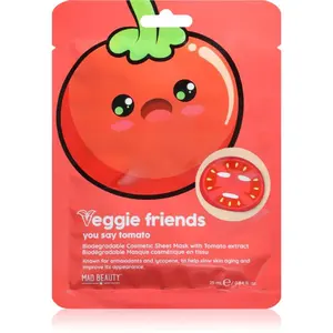 Mad Beauty Veggie Friends Tomato plátýnková maska s antioxidačním účinkem 25 ml