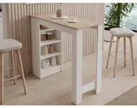 Barový stôl Mojito, bílý/dub sonoma%