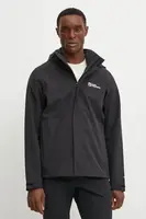 Nepromokavá bunda Jack Wolfskin Trailtime 2L pánská, černá barva, A63903