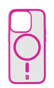 Zadní kryt Cellularline Pop Mag s podporou Magsafe pro Apple iPhone 15 Pro Max, transparentní / růžová