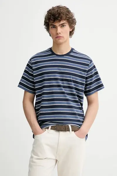 Bavlněné tričko Levi's THE ESSENTIAL TEE pánské, béžová barva, A3328