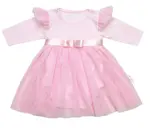 Luxusná 4D slávnostná sada pre bábätko Girl - ružová, veľ. 74