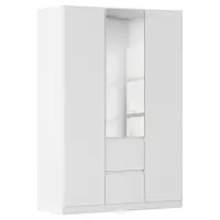 Rauch Möbel ŠATNÍ SKŘÍŇ S OTOČNÝMI DVEŘMI, barvy stříbra, bílá, 136/197/54 cm