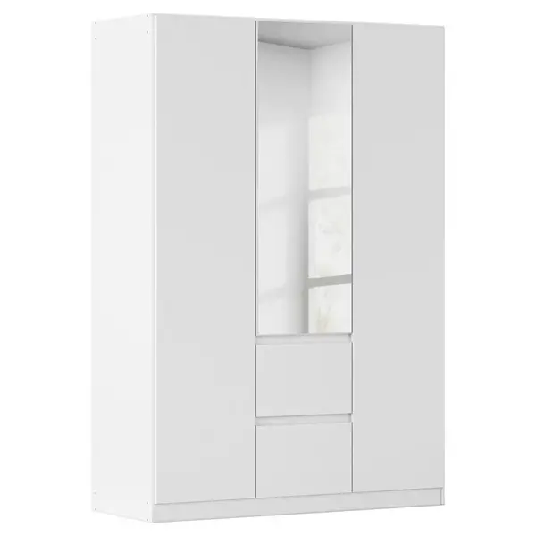 Rauch Möbel ŠATNÍ SKŘÍŇ S OTOČNÝMI DVEŘMI, barvy stříbra, bílá, 136/197/54 cm