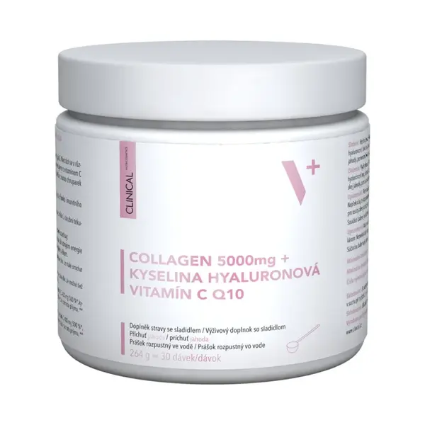 Clinical Collagen 5000 mg + kyselina hyaluronová + vitamin C & Q10 264 g