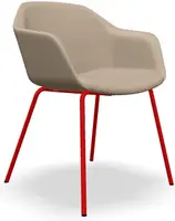 LD SEATING Konferenční křeslo RIVA, RI-03-N14, signální červená podnož