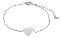 Troli Jemný oceľový náramok so srdiečkom VCBW013S