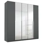 Rauch Möbel ŠATNÍ SKŘÍŇ S OTOČNÝMI DVEŘMI, šedá, barvy stříbra, 226/229/54 cm