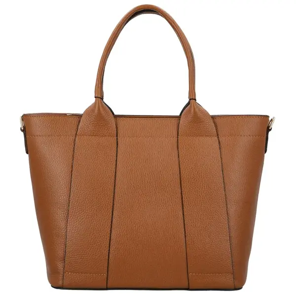 Dámská kožená kabelka na rameno koňaková - Delami Vera Pelle Nadiya