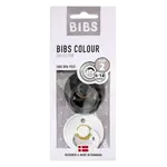 BIBS Colour dudlíky z přírodního kaučuku - velikost 2 Black / White 2 ks