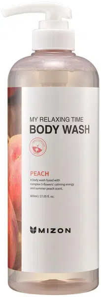 MIZON My Relaxing Time Body Wash úžasná broskev sprchový gel 800 ml