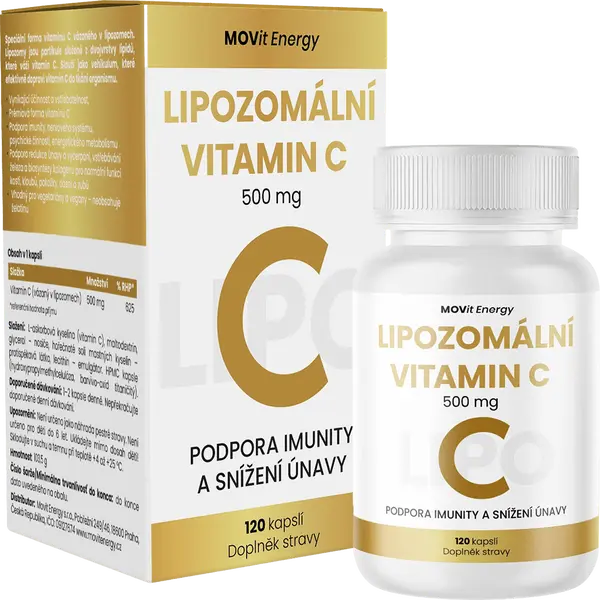 MOVIT ENERGY Lipozomální Vitamin C 500 mg 120 kapslí
