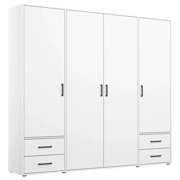 Rauch Möbel ŠATNÍ SKŘÍŇ S OTOČNÝMI DVEŘMI, bílá, 187/194/53 cm