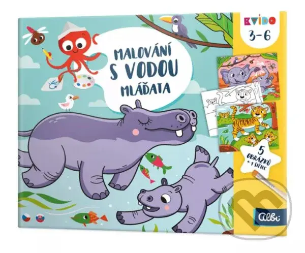 Kvído: Maľovanie s vodou: Mláďatá,Kvído: Maľovanie s vodou: Mláďatá