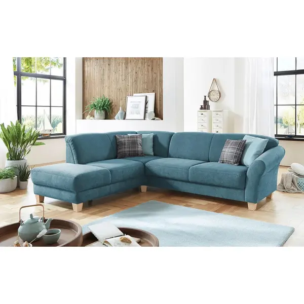 Sit & More ROHOVÁ SEDAČKA, textil, petrolej