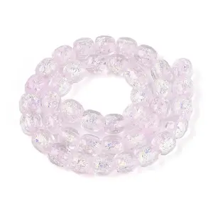 Handmade Foil Lampwork Beads Strands