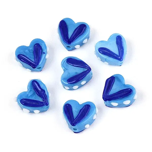 Opaque Handmade Bumpy Lampwork Beads Strands