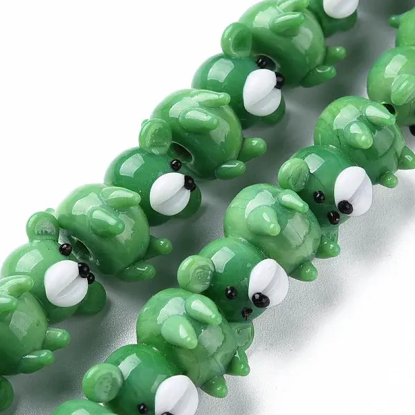 Opaque Handmade Bumpy Lampwork Beads Strands