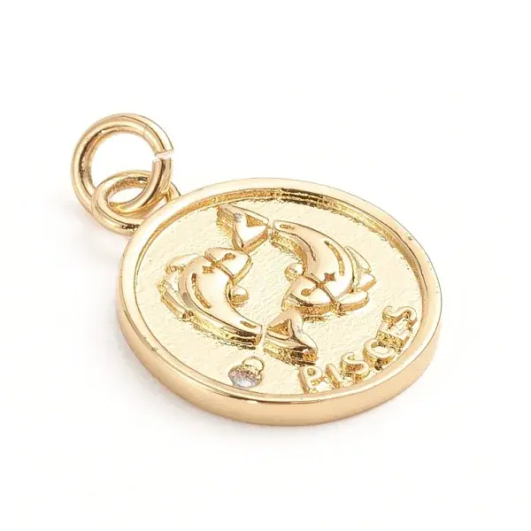 Brass Micro Pave Cubic Zirconia Pendants