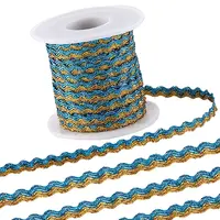 1Pc Sparkle Wavy Polyester Ribbons