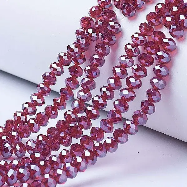 Electroplate Glass Beads Strands