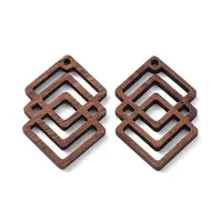 Walnut Wood Laser Cut Pendants
