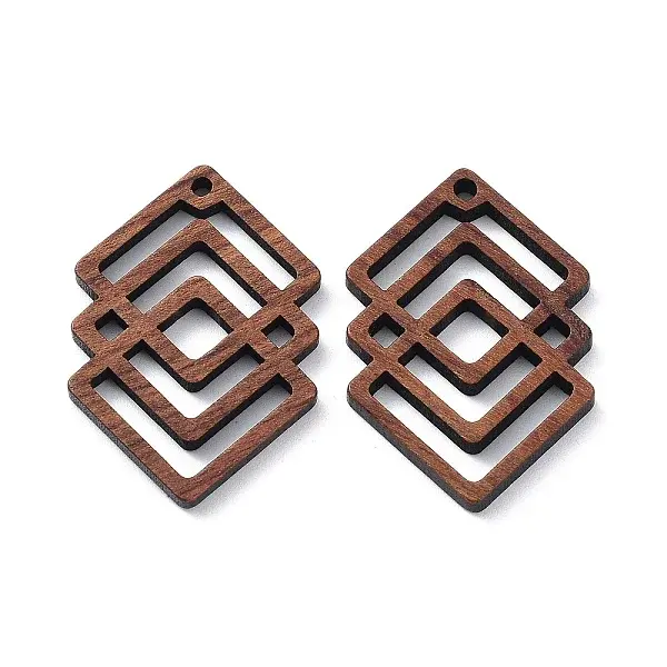 Walnut Wood Laser Cut Pendants