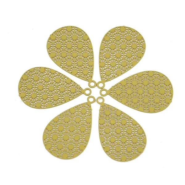 430 Stainless Steel Filigree Pendants