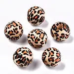 Printed Natural Wooden Beads