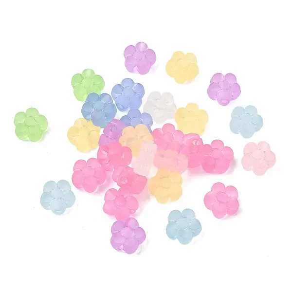 Frosted Transparent Acrylic Beads