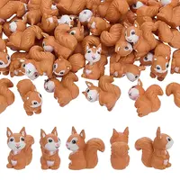 50Pcs Resin Squirrel Display Decorations