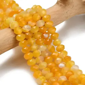 Natural Banded Agate Beads Strands