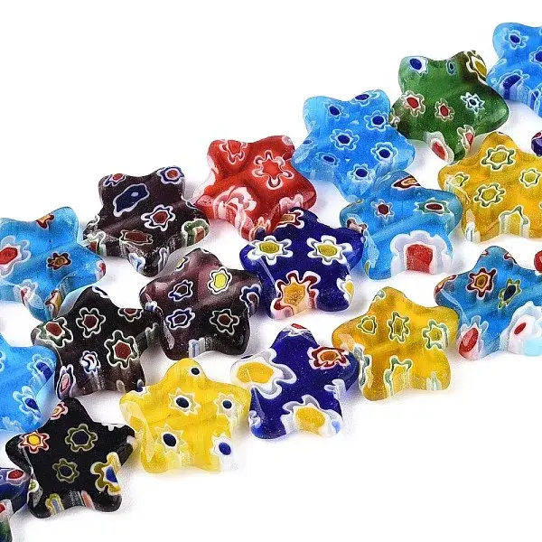 Handmade Millefiori Lampwork Beads Strands