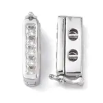 925 Sterling Silver Cubic Zirconia Twister Clasps