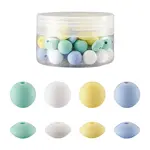 80Pcs 8 Style Food Grade Eco-Friendly Silicone Beads