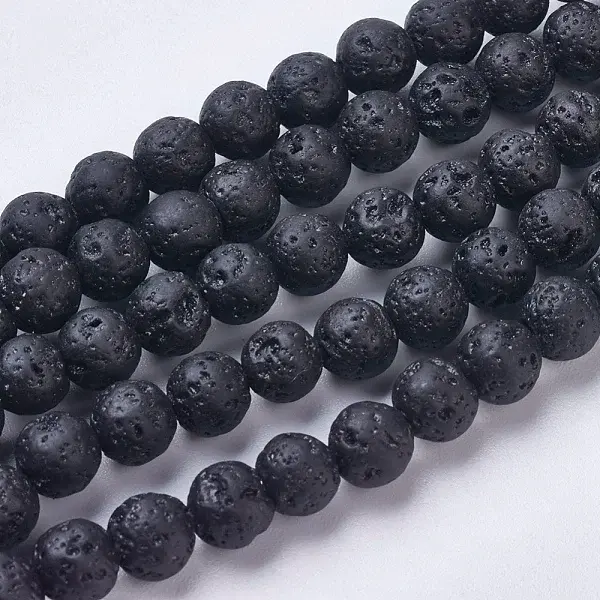 Natural Lava Rock Beads Strands