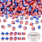 Independence Day Theme DIY Handmade Polymer Clay Beaded Bracelets Making Kits