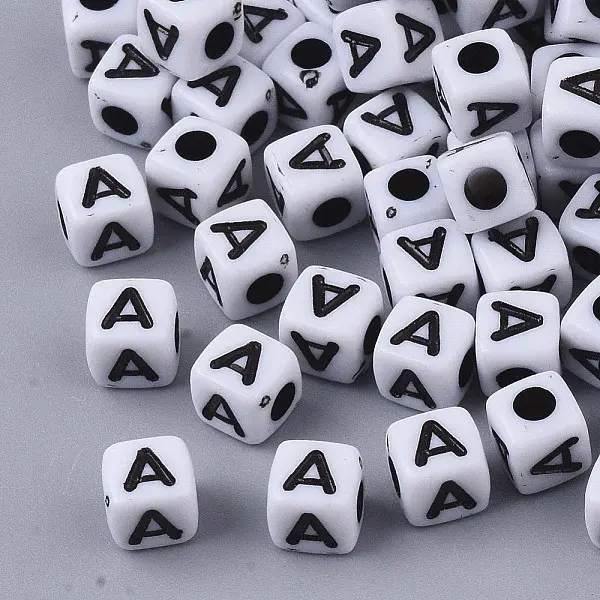 White Opaque Acrylic Beads