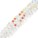 Transparent Electroplate Glass Beads Strands