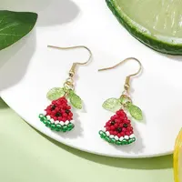 304 Stainless Steel Glass Dangle Earrings