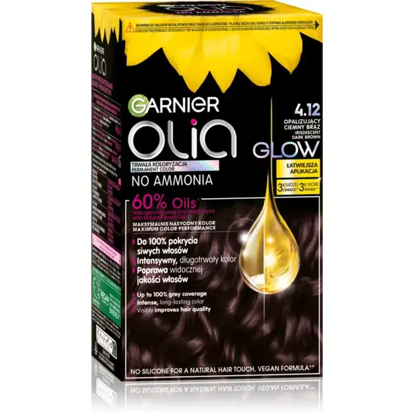 Garnier Olia Big Kit permanentná farba na vlasy odtieň 4.12 Irisdescent dark brown 1 ks